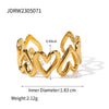 Wholesale Stainless Steel Retro Elegant Heart Ring Jewelry With Electroplating And Geometric Design