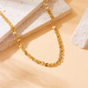 Wholesale Stainless Steel Retro Fashion Personality Gold Plated Chain Necklace For Women