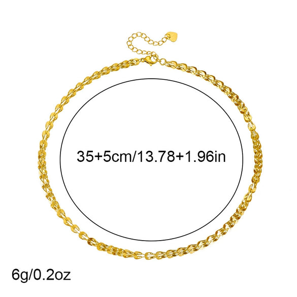 Wholesale Stainless Steel Retro Fashion Personality Gold Plated Chain Necklace For Women