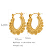 Wholesale Stainless Steel Retro Fashion Plant Flowers Pattern Electroplated Women's Ear Buckles