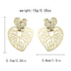 Wholesale Stainless Steel Retro Geometric Asymmetric Love Hollow Stitching Heart Shape Electroplating Women's Earrings
