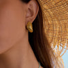 Wholesale Stainless Steel Retro Geometric Clam Shell Earrings Electroplated Nonfading Jewelry