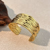 Wholesale Stainless Steel Retro Geometric Cshaped Open Bracelet For Women With Electroplating