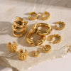Wholesale Stainless Steel Retro Geometric Ear Clip Earrings Without Ear Holes Electroplating