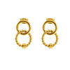 Wholesale Stainless Steel Retro Geometric Interlocking Women's Earrings With Electroplating
