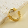 Wholesale 316L Stainless Steel Retro Geometric Irregular Ring Electroplated