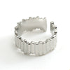 Wholesale 316L Stainless Steel Retro Geometric Irregular Ring Electroplated