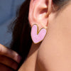 Wholesale Stainless Steel Retro Geometric Oil Drop Flower Earrings With Electroplating