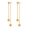 Wholesale Stainless Steel Retro Geometric Round Steel Ball Earrings Jewelry