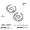 Wholesale Stainless Steel Retro Geometric Spiral Hoop Earrings For Women