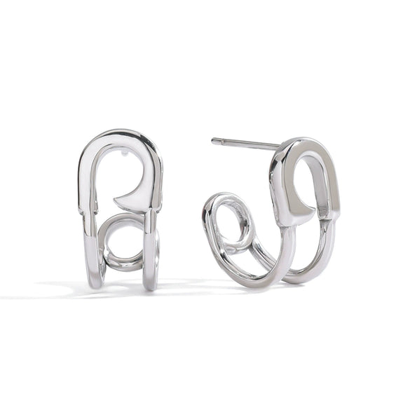 Wholesale Stainless Steel Retro Geometric Women's Earrings