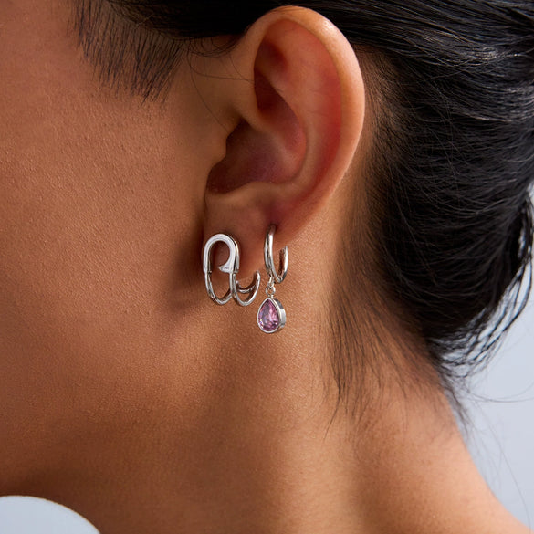 Wholesale Stainless Steel Retro Geometric Women's Earrings