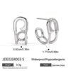 Wholesale Stainless Steel Retro Geometric Women's Earrings