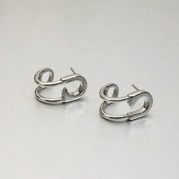Wholesale Stainless Steel Retro Geometric Women's Earrings