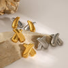 Wholesale Stainless Steel Retro Geometric Xshaped Earrings With Vacuum Plating For Women