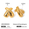 Wholesale Stainless Steel Retro Geometric Xshaped Earrings With Vacuum Plating For Women