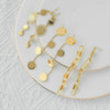 Wholesale Stainless Steel Retro Gold Round Tassel Geometric Women's Earrings With Electroplating