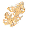 Wholesale Stainless Steel Retro Hollow Butterfly Design Heavy Industry Electroplated Real Gold Women's Earrings