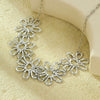 Wholesale Stainless Steel Retro Irregular Hollow Fold Flower Petal Electroplated Necklace For Women