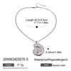 Wholesale Stainless Steel Retro Natural Geometric Snake Chain Conch Accessories Necklace Electroplated Nonfading Jewelry For Women