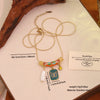 Wholesale Stainless Steel Retro Oil Drop Love Butterfly Heart Shape Pendant Necklace