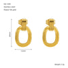 Wholesale Stainless Steel Retro Round Geometric Electroplated Women's Earrings