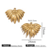 Wholesale Stainless Steel Retro Style Embossed Texture Gold Pendant Set With Flower Heart Fanshaped And Leaf Shapes Electroplated Diy Jewelry Accessories