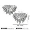 Wholesale Stainless Steel Retro Style Embossed Texture Gold Pendant Set With Flower Heart Fanshaped And Leaf Shapes Electroplated Diy Jewelry Accessories