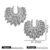 Wholesale Stainless Steel Retro Style Embossed Texture Gold Pendant Set With Flower Heart Fanshaped And Leaf Shapes Electroplated Diy Jewelry Accessories