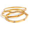 Wholesale Stainless Steel Rhinestone Buckle Bracelet For Women Geometric Shape Electroplated Light Luxury High End Jewelry