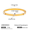 Wholesale Stainless Steel Rhinestone Buckle Bracelet For Women Geometric Shape Electroplated Light Luxury High End Jewelry