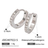Wholesale Stainless Steel Rhinestone Circle Earrings For Women With Geometric Style And Electroplating Treatment