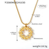 Wholesale 316L Stainless Steel Rhinestone Donut Jewelry Set With Electroplating Earrings And Necklaces For Women In Fashion And Geometric Style