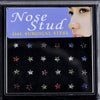 Wholesale Stainless Steel Rhinestone Fivepointed Star Nose Studs Body Piercing Jewelry With Electroplating