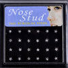 Wholesale Stainless Steel Rhinestone Fivepointed Star Nose Studs Body Piercing Jewelry With Electroplating