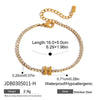 Wholesale Stainless Steel Rhinestone Letter Geometric Bracelet For Women With Electroplating Light Luxury High End Non Fading Jewelry