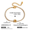 Wholesale Stainless Steel Rhinestone Letter Geometric Bracelet For Women With Electroplating Light Luxury High End Non Fading Jewelry