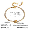 Wholesale Stainless Steel Rhinestone Letter Geometric Bracelet For Women With Electroplating Light Luxury High End Non Fading Jewelry