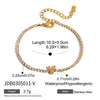 Wholesale Stainless Steel Rhinestone Letter Geometric Bracelet For Women With Electroplating Light Luxury High End Non Fading Jewelry