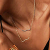 Wholesale Stainless Steel Rhinestone Necklace And Earrings With Wavy Inlay Electroplating Ochain Style For Women