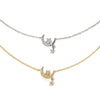 Wholesale Stainless Steel Rhinestone Star Moon Pendant Conventional Chain Necklace With Geometric Pattern And Electroplating Preppy Style