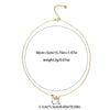 Wholesale Stainless Steel Rhinestone Star Moon Pendant Conventional Chain Necklace With Geometric Pattern And Electroplating Preppy Style
