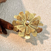 Wholesale Stainless Steel Ring Cut Out Flower Antique Minimalist Geometric Style With Electroplating