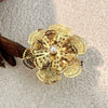 Wholesale Stainless Steel Ring Cut Out Flower Antique Minimalist Geometric Style With Electroplating