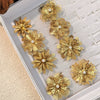 Wholesale Stainless Steel Ring Cut Out Flower Antique Minimalist Geometric Style With Electroplating