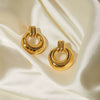 Wholesale Stainless Steel Ring Earrings With Electroplating 18K Gold Like Finish Joker Themed For Women