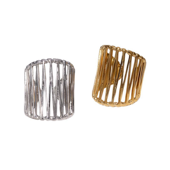 Wholesale Stainless Steel Ring For Women Fashionable Light Luxury Nonfading Electroplated