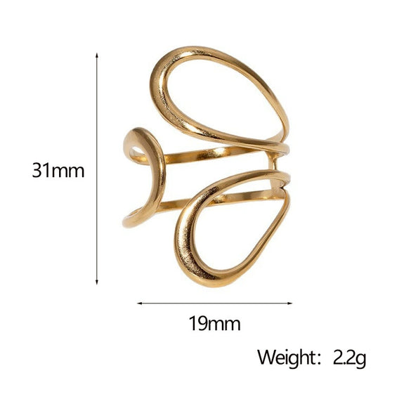 Wholesale Stainless Steel Ring For Women Fashionable Luxury Style Electroplated Live Mouth Non Fading