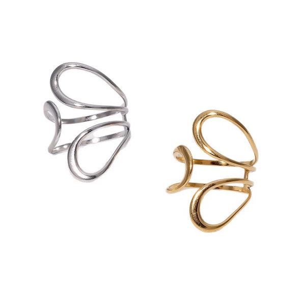 Wholesale Stainless Steel Ring For Women Fashionable Luxury Style Electroplated Live Mouth Non Fading