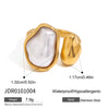 Wholesale Stainless Steel Ring For Women With Geometric Design And Electroplating Treatment